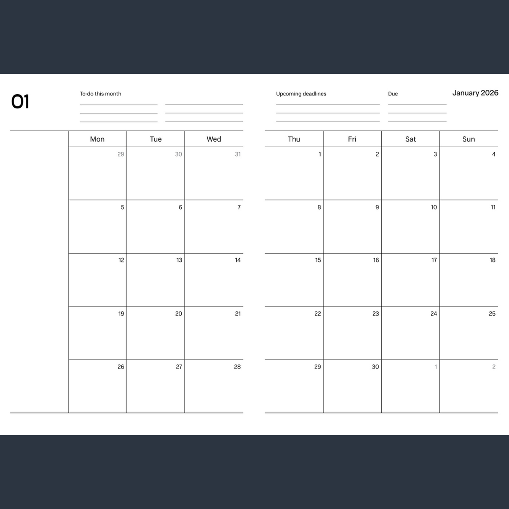 Work / Life Planner 2026 – สมุดจดเพื่อเป้าหมายทั้งงานและชีวิต