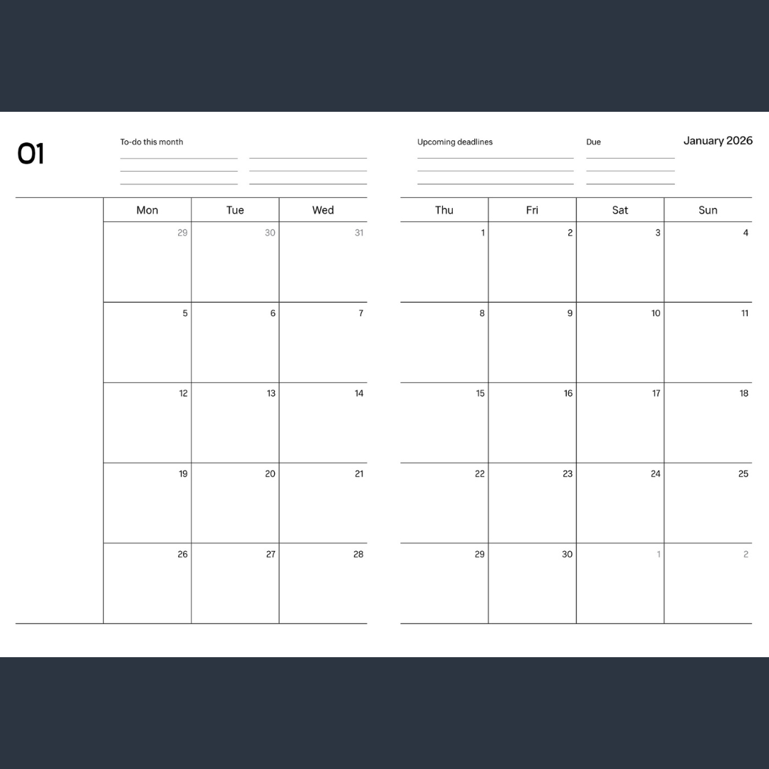 Work / Life Planner 2026 – สมุดจดเพื่อเป้าหมายทั้งงานและชีวิต